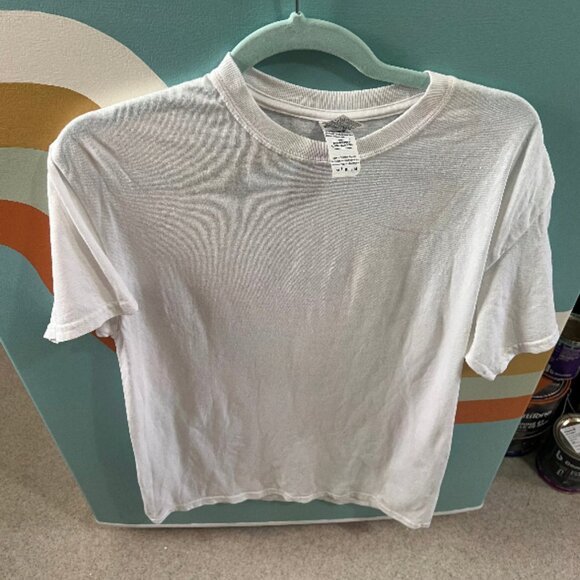 "get me outta here" white tee (image on back) (size M) - Picture 4 of 5